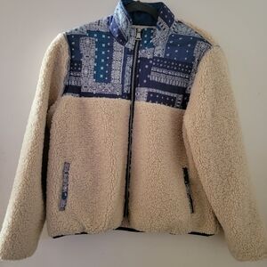 DRIFTWOOD Blue Bandana and Cream Sherpa Jacket